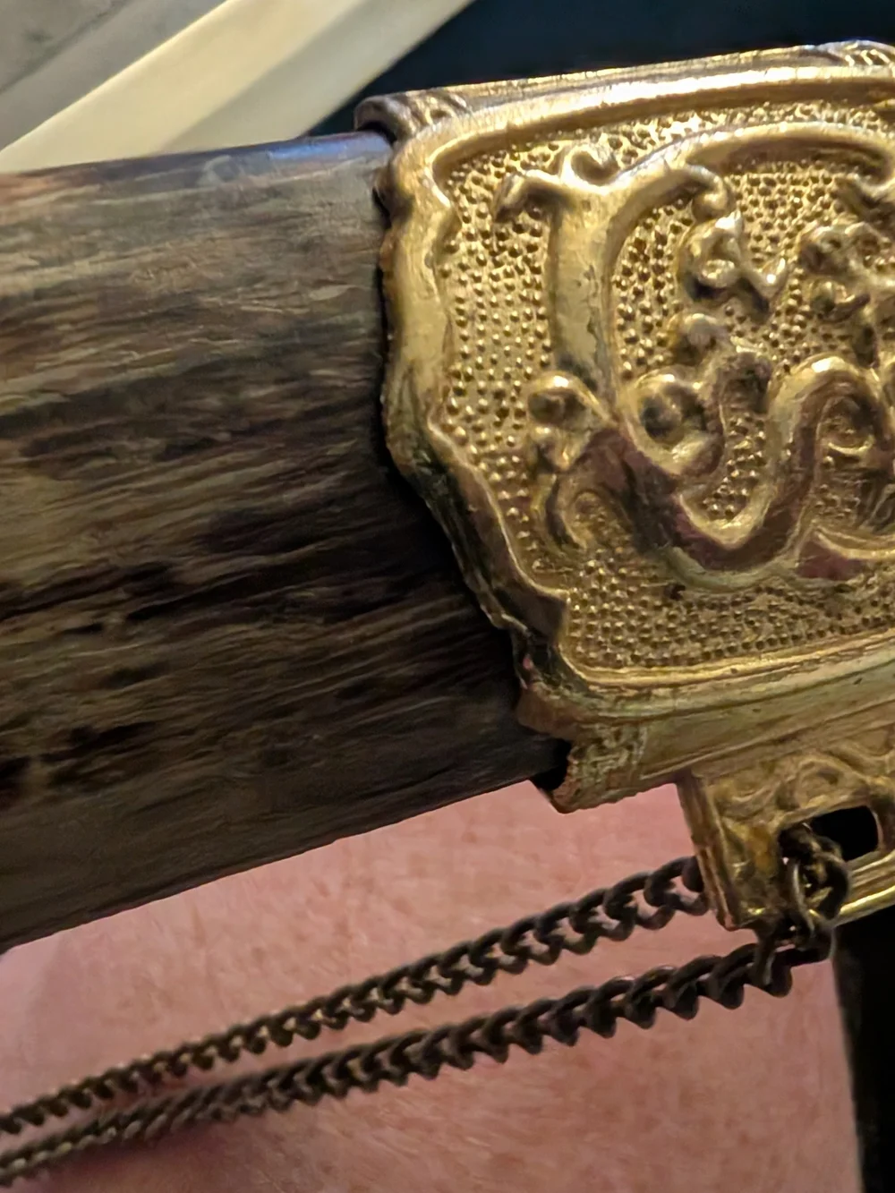 Decorative Oriental Style Sword with 30 inch blade Dragon Accents and Red Tassel